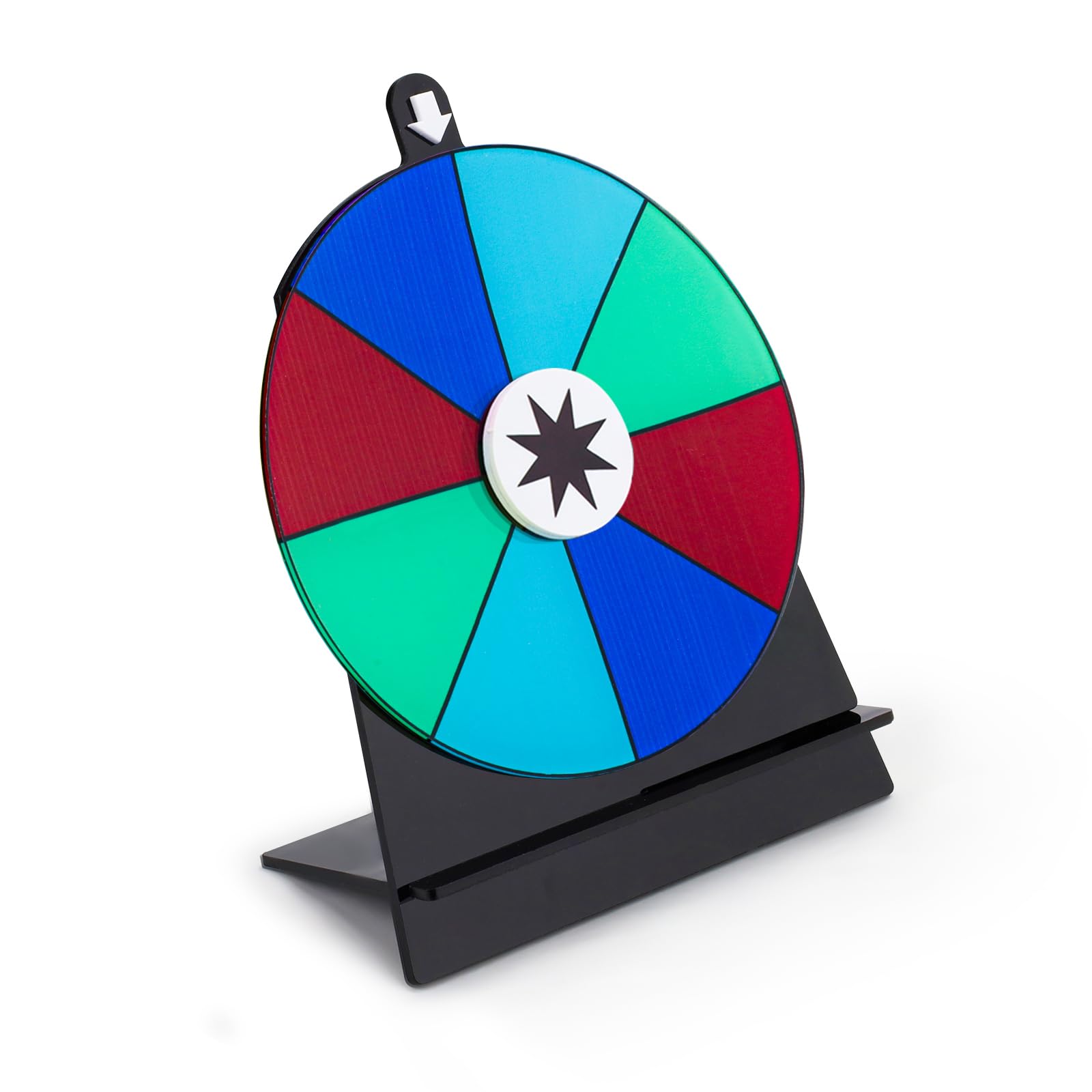 Diakey 15cm Spinning Prize Wheel, Color Table Roulette Wheel Spinner with Stand Fortune Spin Game for Party, Trade Show, Carnival, 8 Slots