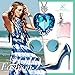 LADY COLOUR Jewelry Gifts for Women Blue Heart Pendant Necklace for Her Made with Crystals Hypoallergenic Jewelry for Her Gift Box Packing Valentines Day Birthday Gifts