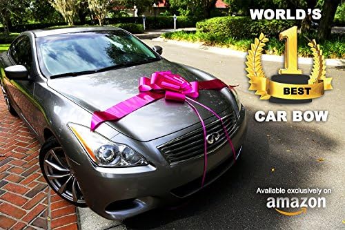 23" Giant Large Pink Car And Gift Bow With Suction Cups, Valentine's Day, New Year, Weddings, Sweet 16, New Car, Birthday, Presents, Events, Door Decoration, Surprise, Occasions!