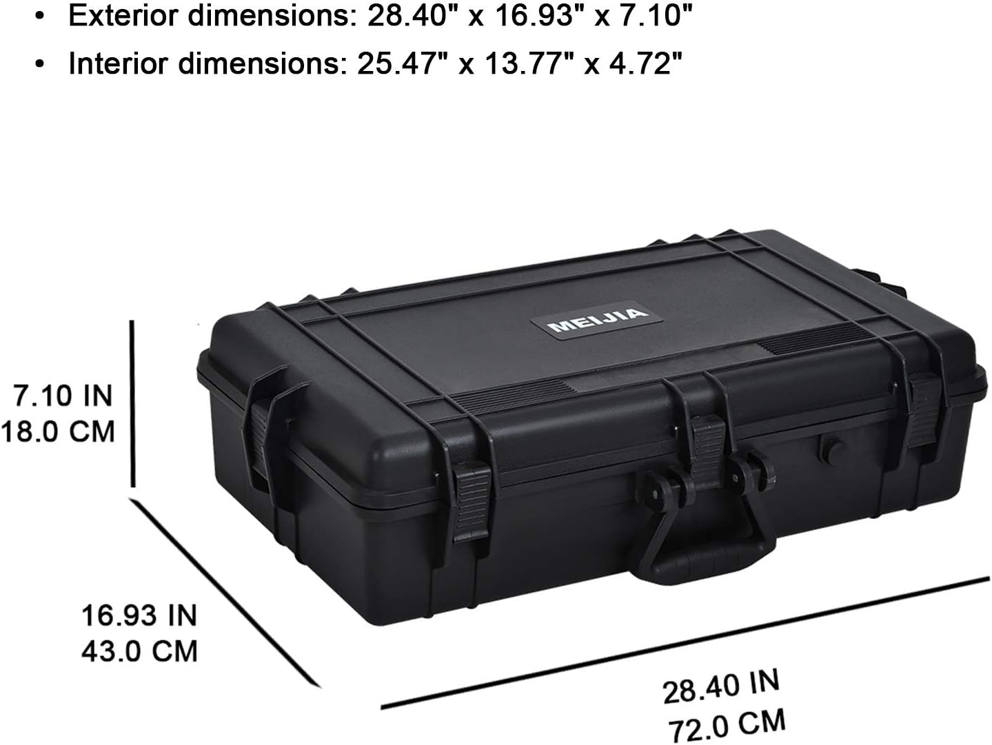 MEIJIA Portable All Weather Waterproof Protective Case,Hard Compact Camera Case with Customized Foam - Image 5