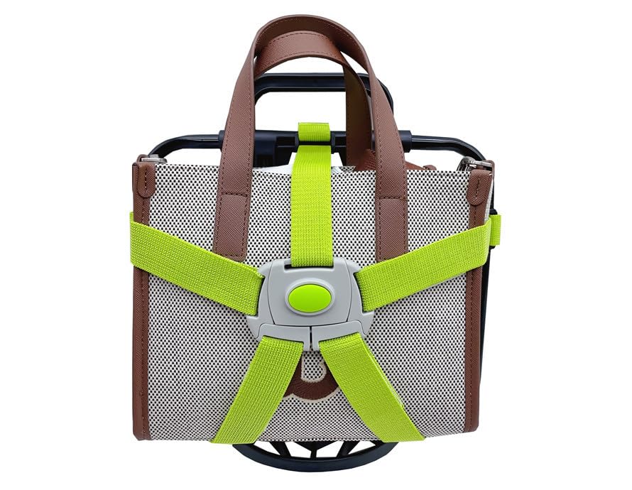Strap Set for Brompton Carrier frame (convert your bag into Brompton luggage) LIME GREEN