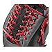 WILSON 2018 A1000 kp92 Gloves - Right Hand Throw Black/Gray/Red, 12.5