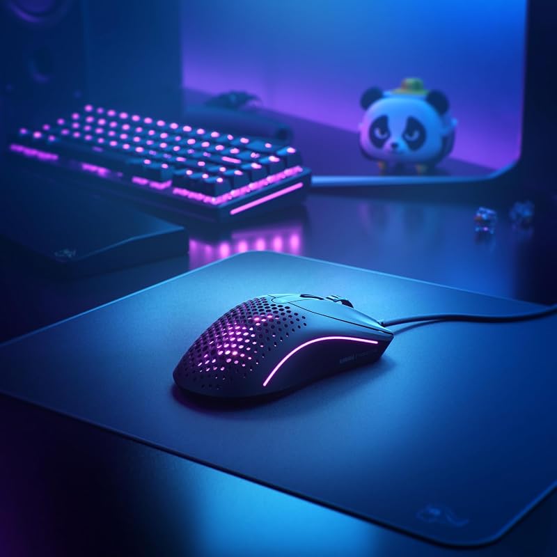 Gaming Model O 2 Wired Gaming Mouse - 59g Ultralight, FPS, 26,000 DPI, Motion Sync, 80M Click Rated Switches, 6 Programmable Buttons, Ambidextrous, RGB, PTFE Feet - Black