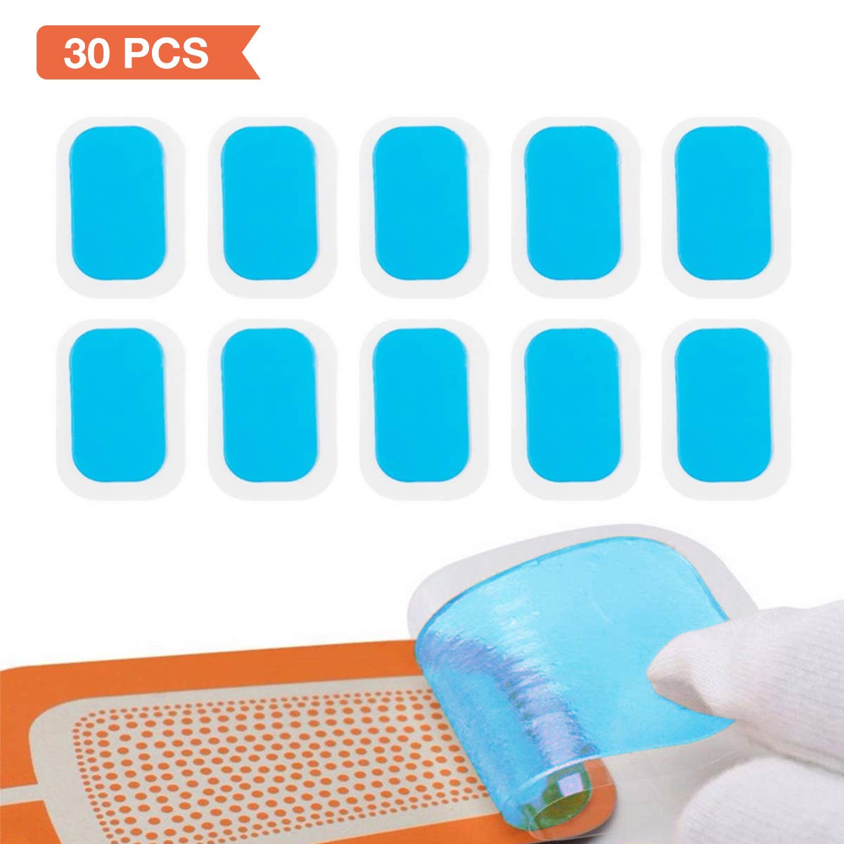 ジェルシート用30枚 EMS 交換パッド EMS腹筋ベルト高電導ジェルシート腕筋 腹筋 トレーニング ダイエットシェイプ脂肪燃焼 互換パッド 純正品 一年保証