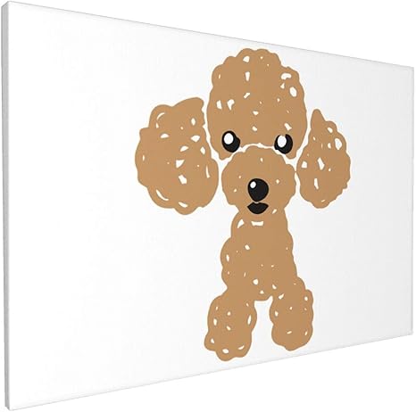 Amazon Co Jp 可愛いトイプードル 絵画 ポスター 壁キャンバス プリントアート 家飾り モダン絵画 飾り絵 気分転換 癒し オフィス 引越し お歳暮 45 30 Cm ホーム キッチン