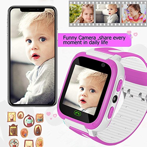 Woqoo Kids Smart Watch Phone- Free SIM Card [Speedtalk] Smartwatches for Boys Girls with 9 Game Mobile Phone SOS Camera Sport Outdoor Children Digtal Wrist Watch Back to School Gift - Thumbnail 4