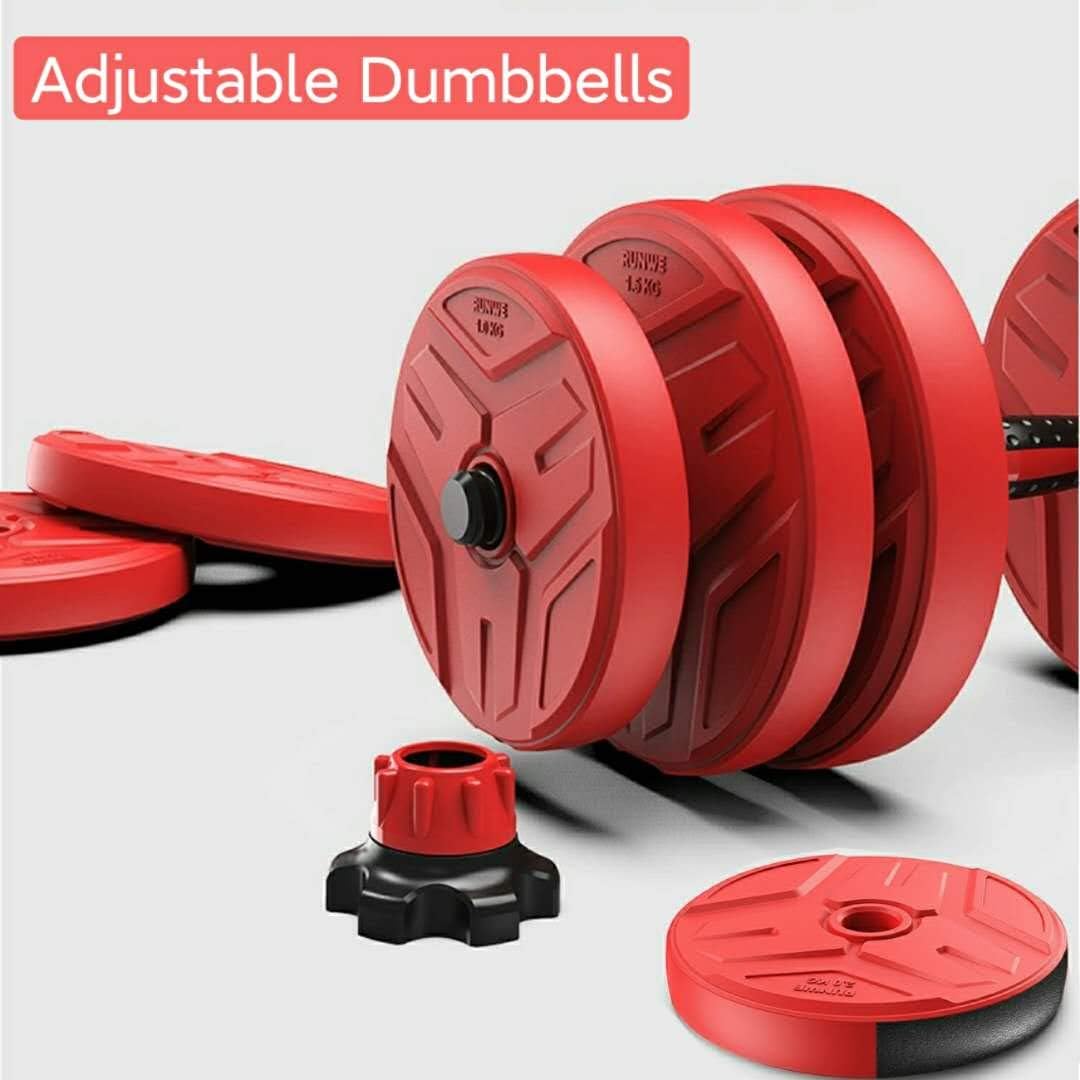 EHH Adjustable Fitness Dumbbells Set, Free Weights Dumbbells Set with Connecting Rod Can Be Used As Barbell for Home Gym Work Out Training Suitable for Men and Women 10KG/22Lbs (2Pair)