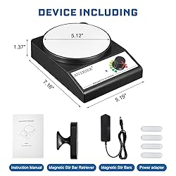 ANZESER Magnetic Stirrer with 4PCS Stir Bars Set