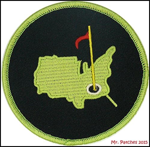 AUGUSTA GOLF MASTERS Green & Black Embroidery Patch for Golf Shirts Hats Jackets Bags Easy Iron On
