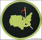 AUGUSTA GOLF MASTERS Green & Black Embroidery Patch for Golf Shirts Hats Jackets Bags Easy Iron On