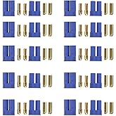 NeeKare EC5 Battery Connector, 10paris EC5 Male Female 5.0mm Banana Plug Connectors Gold Bullet Connector for RC ESC LIPO Bat