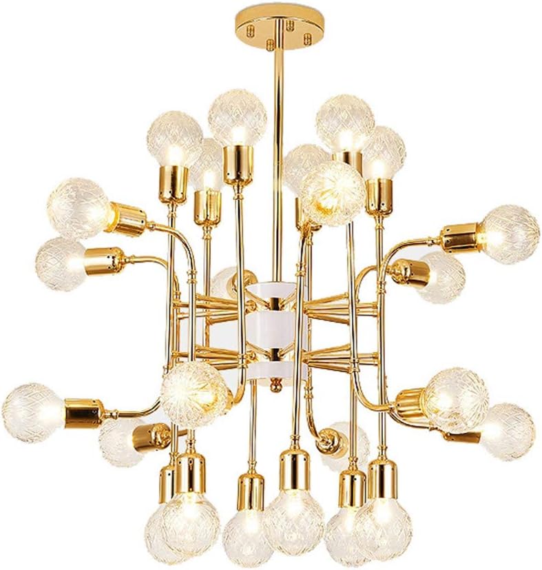 LYDIAMOON Lámparas de Araña Moderna Candelabro de Oro Luces Modernas