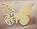 50pcs Butterfly Wedding Party Table Number Name Paper Place Cards Wine Glass Cup Decoration Wall Decals Sticker For Wedding Party Favor [Gold]