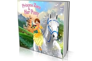Livre d'histoire personnalisé à couverture souple par Dinkleboo – « La princesse et son poney » – pour les enfants âgés de 0 