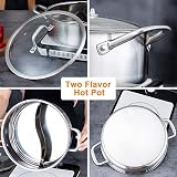 MOVKZACV Hot Pot Cooker Mandarin Duck S-Type Stainless Steel 2 Ladles Divider view 4