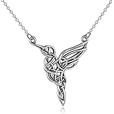 ONEFINITY Raven/Wolf/Dog/Hummingbird/Dragon Necklace Sterling Silver Celtic Knot Irish Lucky Pendant Necklace Jewelry Gifts for Women