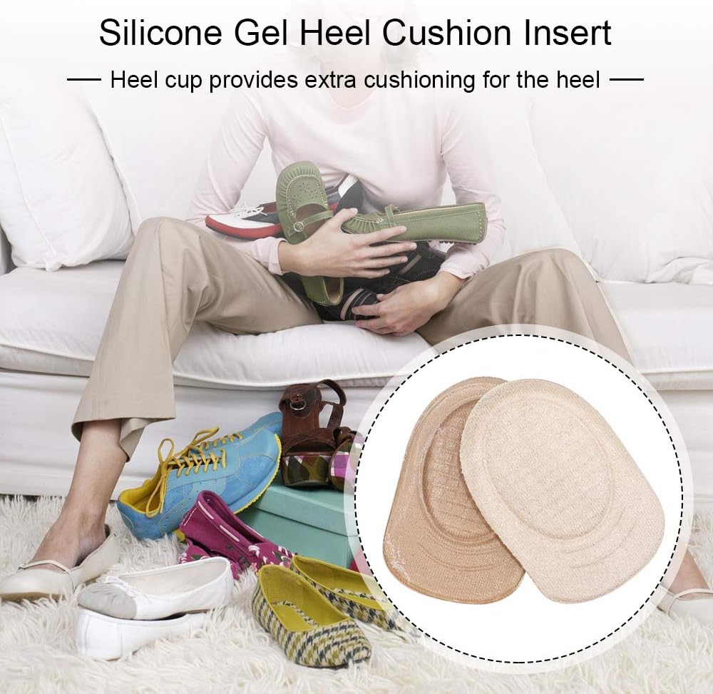 Beautulip Gel Heel Cup Leg Length Discrepancy Heel Cushion Shock Absorb Ankle Pain Sever's Disease Relieve Women's 7-12 / Men's 6-11: Health & Personal Care