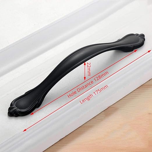 XCVB Schubladenknöpfe Möbelgriff Hardware Aluminiumlegierung Schwarz