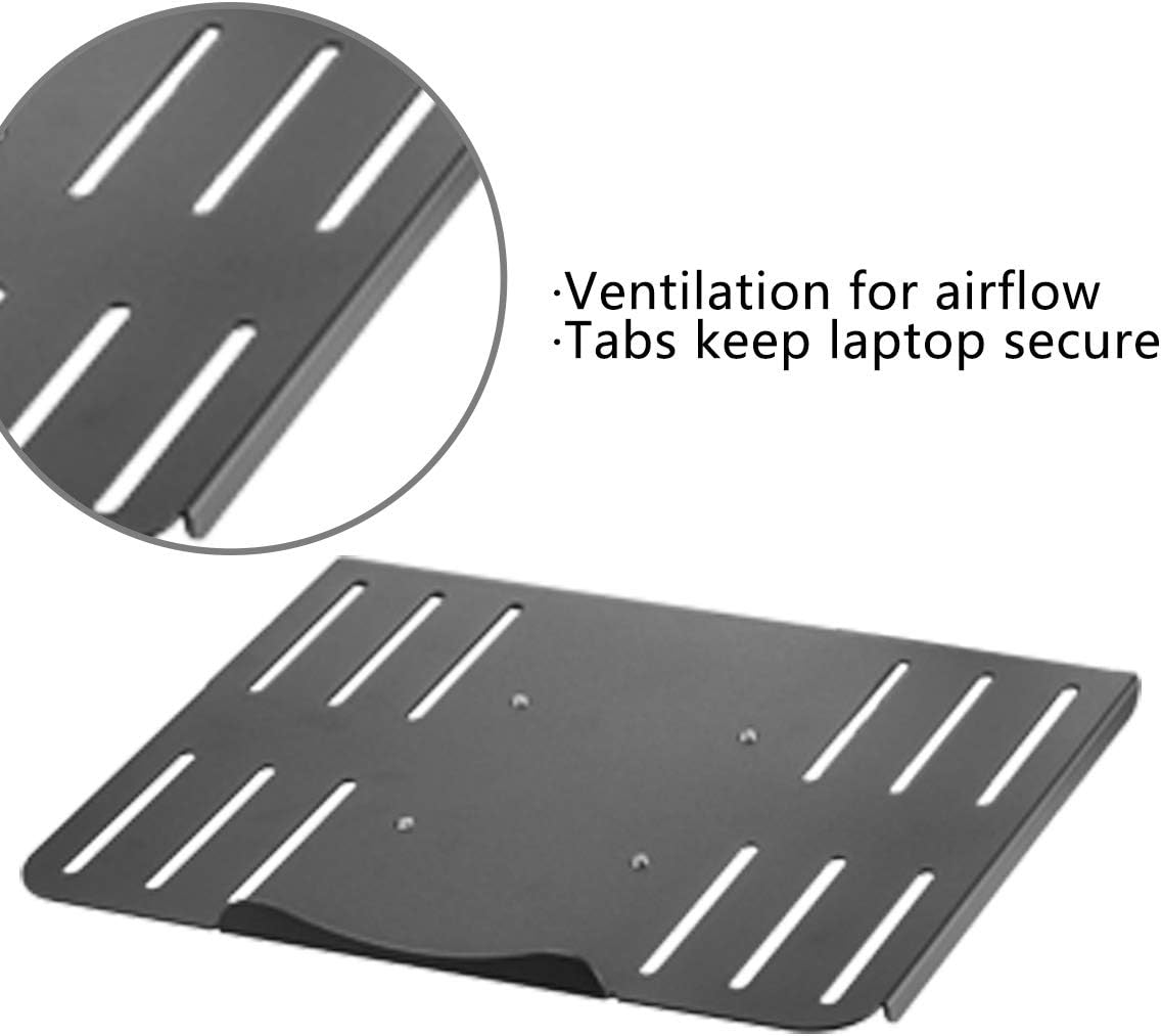 suptek Laptop Notebook Steel Tray Platform(Tray Only) for VESA Mount Monitor Arm Stand, Black, 1 tray - Image 4