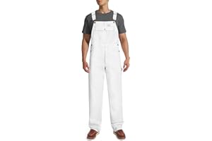 HISEA Men's Denim Bib Overall, Mens Relaxed Fit Overall Midweight Workwear with Adjustable Straps and Convenient Tool Pockets