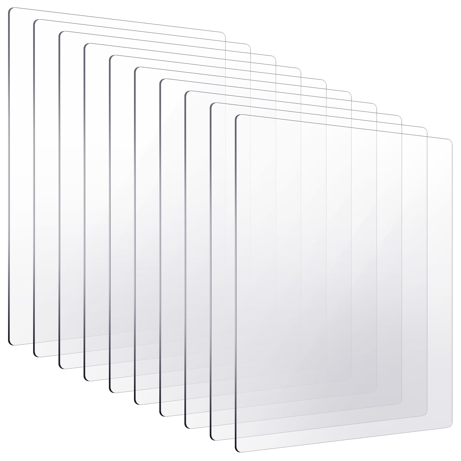 Photo 1 of 10 Pack Standard Cutting Pads Clear Acrylic Die Cutting Plates, Transparency Pads for Embossing, Standard Pad for Die Machine(8.7x6.1inches)