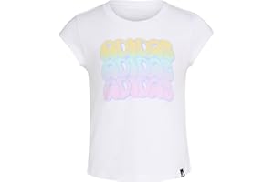 adidas Girls' Cap Sleeve Heather Tee Shirt