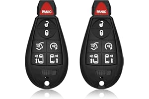 2 Keylessbest Key Fob Remote Replacement for 2016 2017 2018 Chrysler 300 Volkswagen Routan Dodge Charger 7 Buttons 433MHz M3N