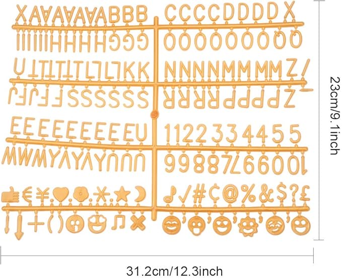 Amazon Com Wandic Board Letters 1360 Pcs Mixed Color Plastic Letters Changeable Letter Board Accessories Includes Letters Numbers Characters Emojis For Diy Felt Board Craft Message Menu Office Products