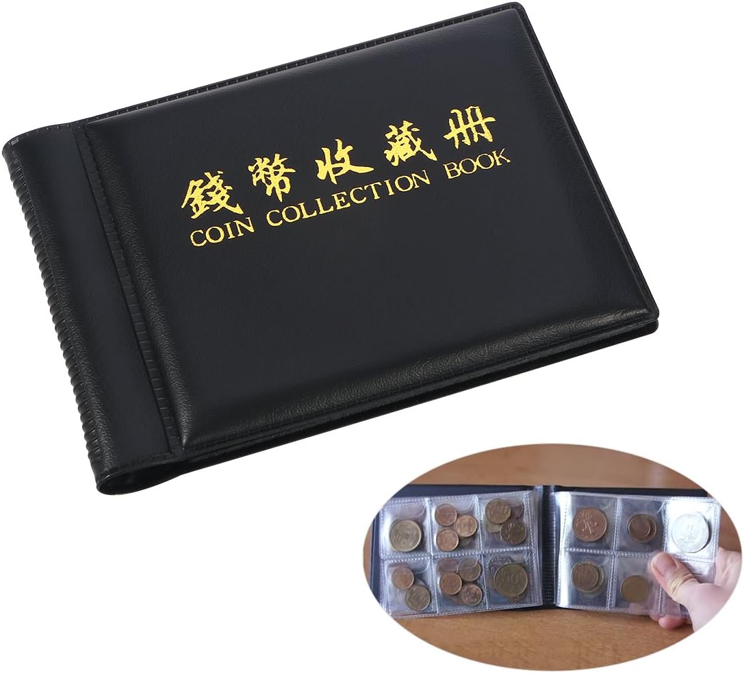 NUOLUX Coin Collection Album 60 Coin Holders Can Hold 50P and 2 Pound
