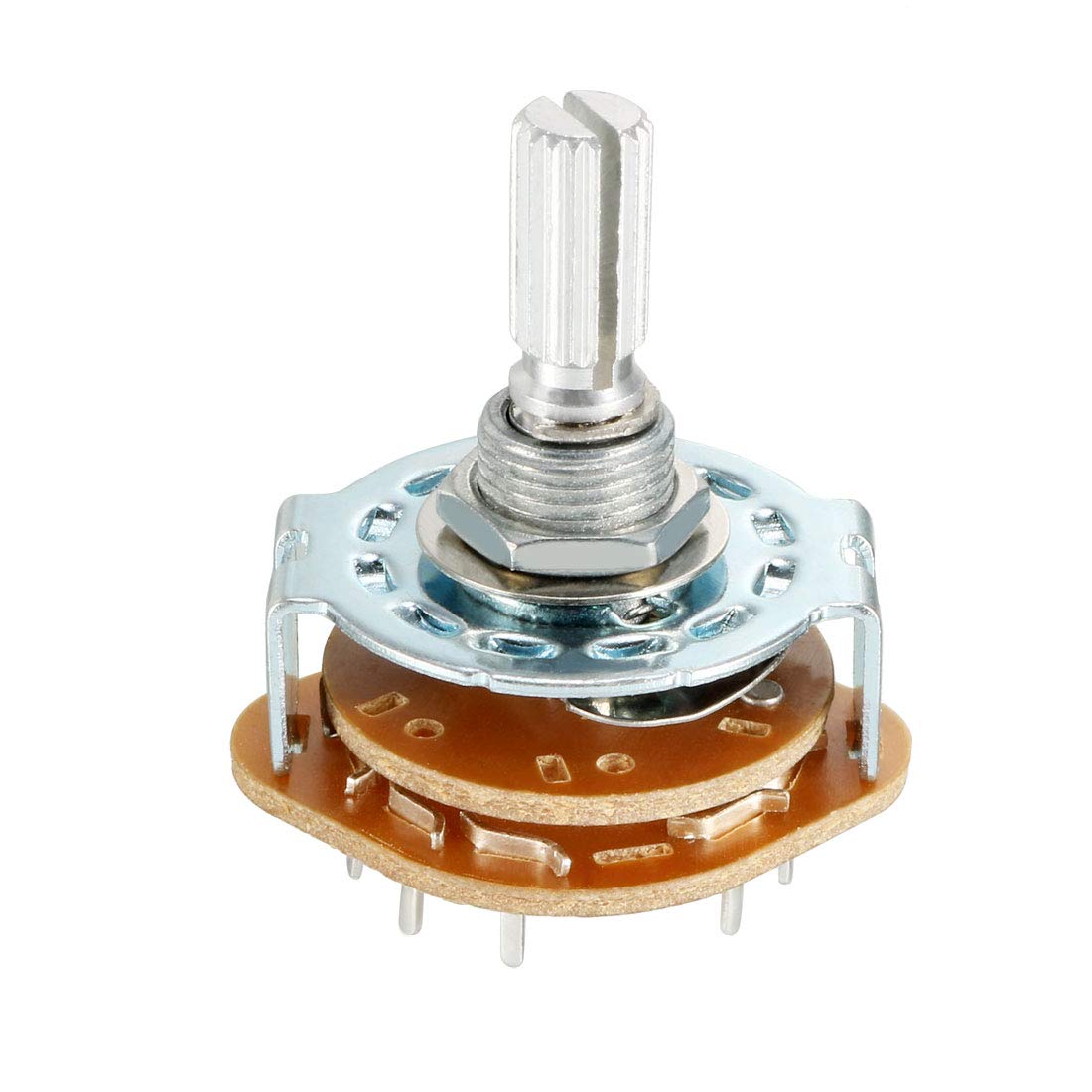 sourcing map 6mm 2P5T 2 Pole 5 Position Selectable Single Deck Band Selector Rotary Switch