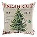 TRENDIN Merry Christmas Throw Pillow Cover Gifts Christmas Tree Xmas Home Decor Design Cotton Linen 18 x 18 Cushion Cover for Sofa PL071TR