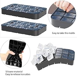 Ice Cube Tray with Lid and Bin, ROTTAY Ice Trays