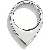 Agrewd Minimalist Teardrop G23 Solid Titanium Septum Rings 16G Septum Jewelry Dainty Helix Daith Earrings for Women 8/10MM Daith Piercing Jewelry Surgical Steel