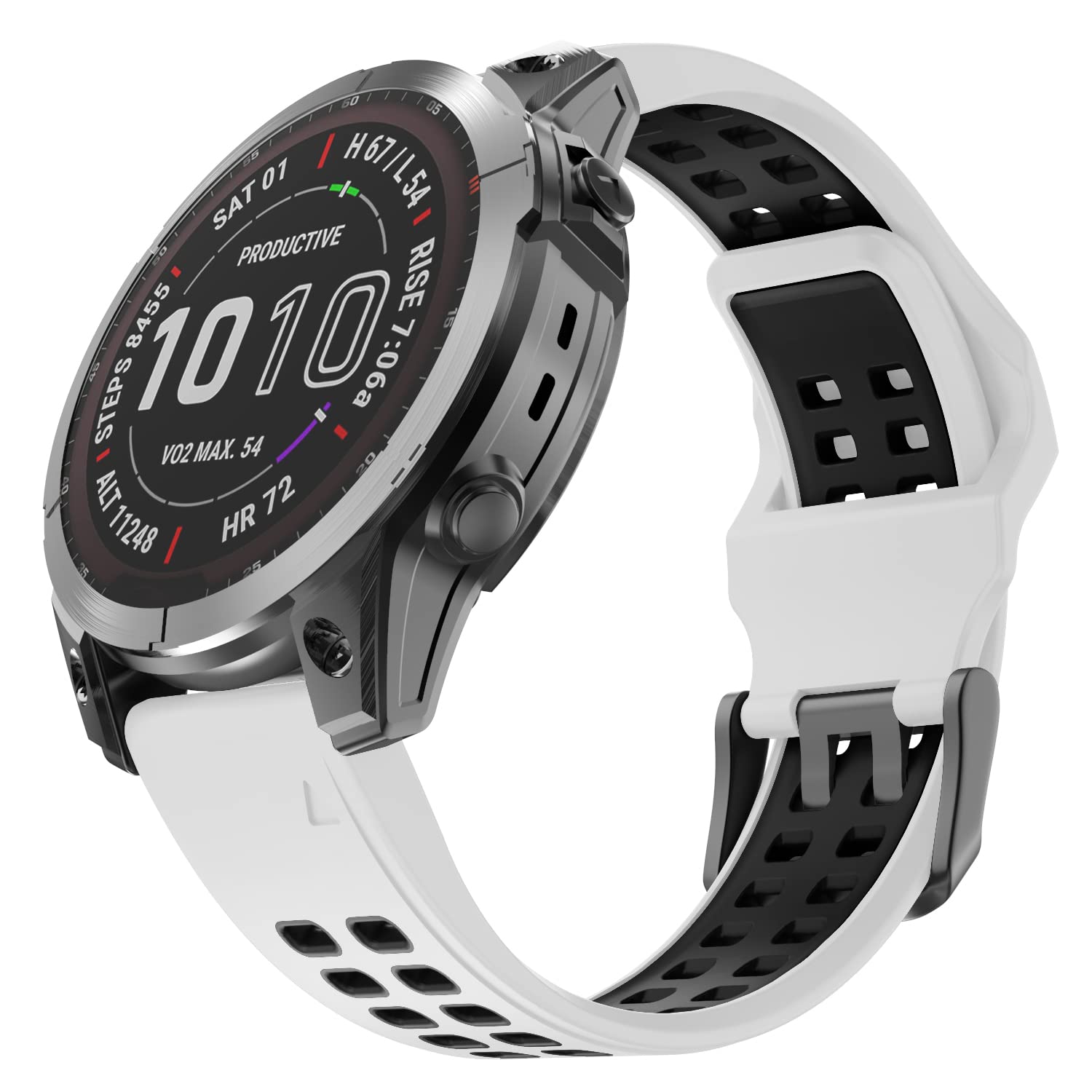 OVERSTEP Watch Strap for Garmin Fenix 7X, 26mm Soft Silicone Strap Replacement Wristband for Fenix 7X/Fenix 6X/Fenix 6X Pro/Fenix 5X/Fenix 5X Plus/Fenix 3/Fenix 3HR