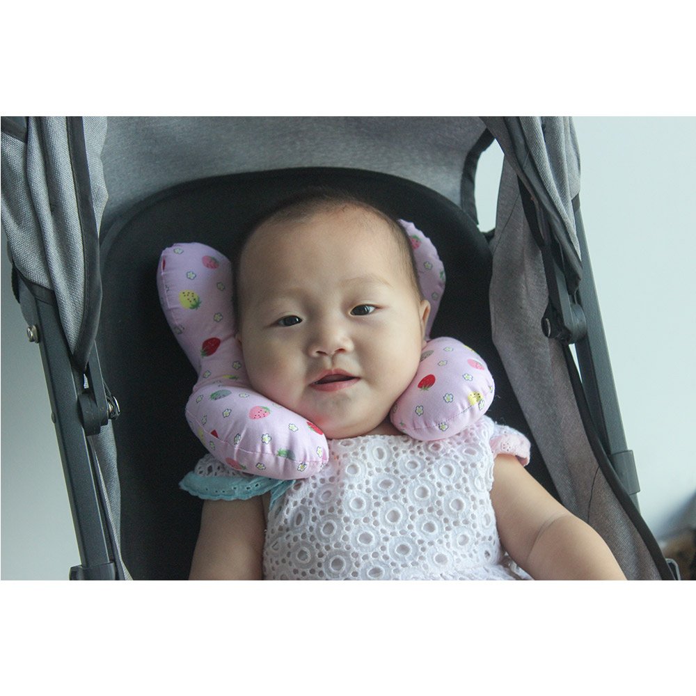 Velvet Lemon Yellow Newborn Baby Travel Pillow Baby Neck Support