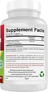 Best Naturals Hawthorn Berry 565 mg 180 Capsules 180 Count view 4