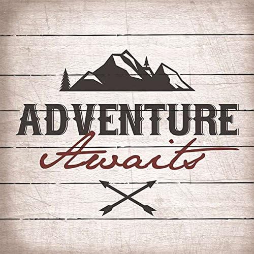 Artistic Reflections Adventure Awaits 10.5x10.5 Wood Pallet Art Sign