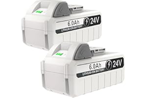 i-Bateria 24V Batteries Compatible for Snow Joe Replacement Battery, 2 Pack 6.0Ah Lithium Ion Battery for All Joe iON+ 24V-X2-SB18/20SB/SB15 24BAT-LTE/LTW/LTX/XR/LT Tool Battery