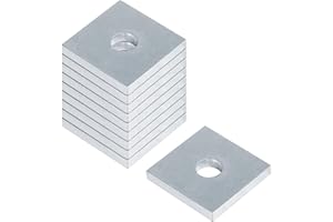 heneng 10 Pcs Square Plate Washer, 1/2"(ID) x 2" x 2", Flat Bearing Plate Washers, 7/32" Thick