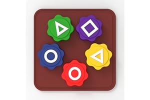 cloudseller Korean Folk Game Set – Traditional Gonggi Korean Game & Ddakji with Built-in Square Dice Storage for Fun Toss & Catch Play, Perfect Family Party Game