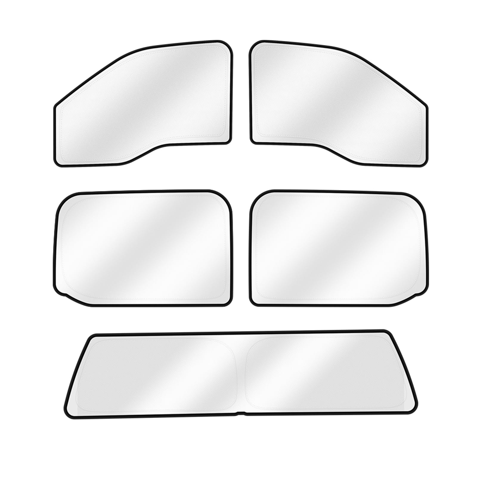 Photo 1 of Canvcle Sunshades for 2015-2020 Ford F150 SuperCrew 4 Door Accessories Sun Shade Side Rear Window Shade Cover Sun Visor Shield Privacy Protection for Camping Keep Vehicle Cool Black 5PCS