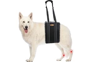 COMFPET Portable Dog Lift Harness, Thickened Lambswool Dog Lift Harness for Hind Leg, Hip Support Harness Helps Elderly pet, Injured, After Surgery (Large)