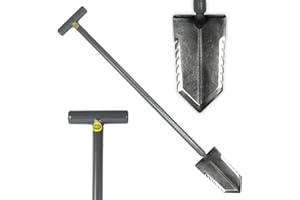 Lesche T- Handle 36" Heavy Duty Metal Detector Shovel Double Serrated Blade