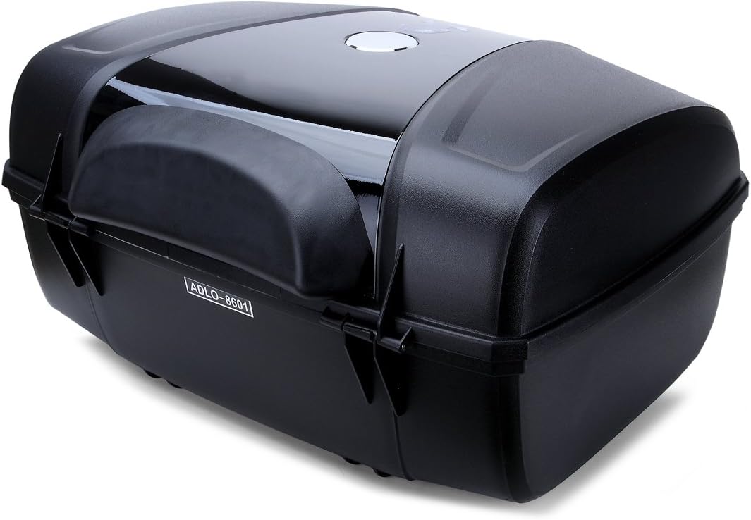 thumbnail image 2 of AUTOINBOX Universal Motorcycle Top Case - 47L Rear Storage Box, Fits Most Bikes With Rack (575x455x305mm) 2 of 12