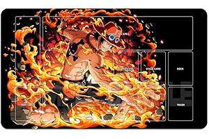 YMILOHOGI Playmat Trading Card Game OPCG Mat CCG MTG Playmat TCG Card Game Table Mat Mouse Pad 600X350mm + Free Bag (H003) (Ace 179)