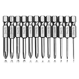 Mesee 12Pcs Magnetic Phillips Screwdriver Bit Set