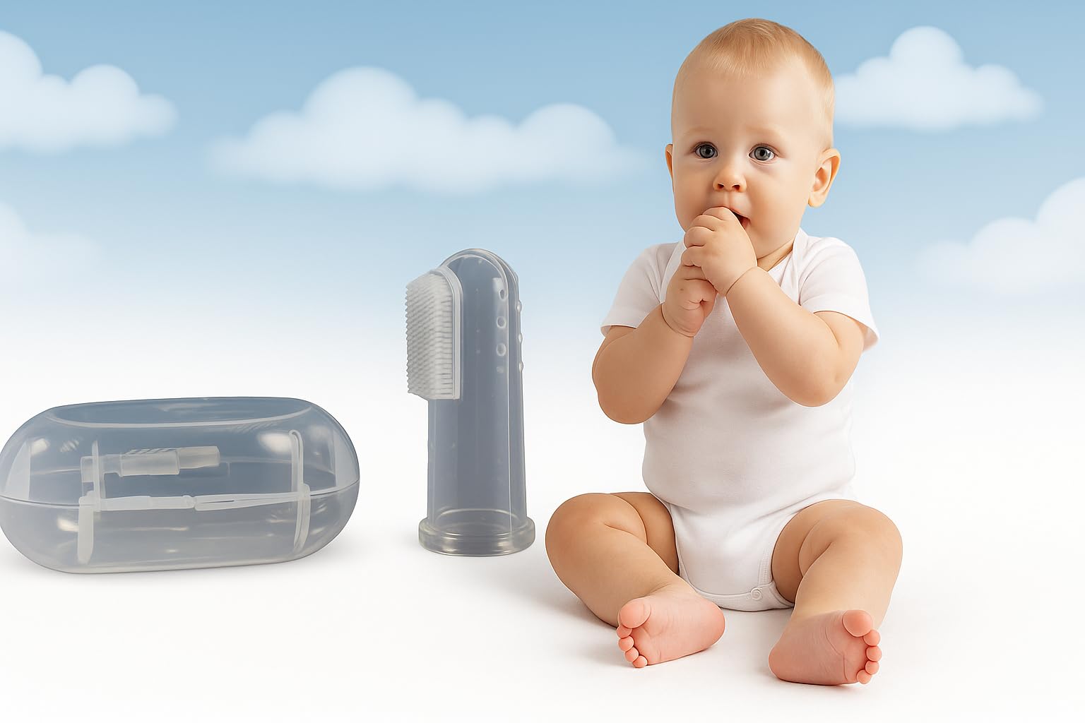 Sweetie Finger Toothbrush Clear Train Your Child Healthy Oral Finger Brush