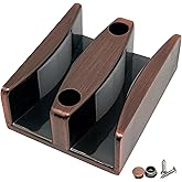 50mm Wide Shower Door Bottom Guide Sliding Shower Door Bumpers for 5/16"(8mm) Thick Glass(2pcs,Red Bronze)