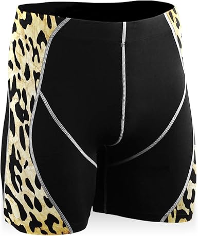 animal print running shorts
