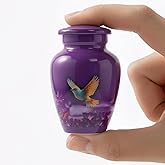 Forevermore Keepsakes - Small Keepsake Cremation Urn for Ashes - Beautiful Mini Memorial Urn with Velvet Box & Bag